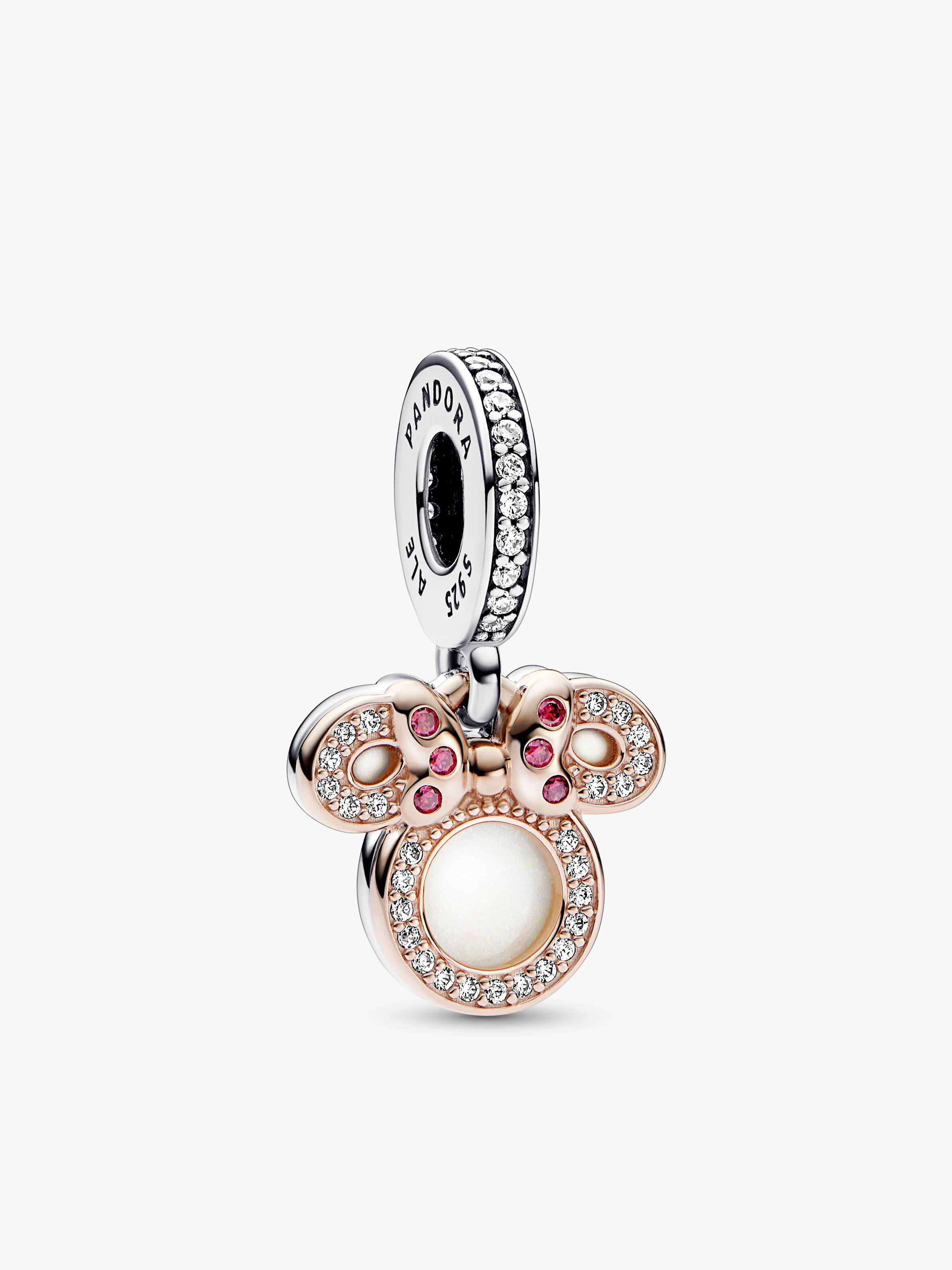 Disney Minnie egér sziluett dupla függő charm