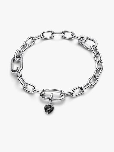Pandora ME fekete csakra szív mini függő charm