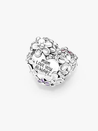 Anyu százszorszép szív charm