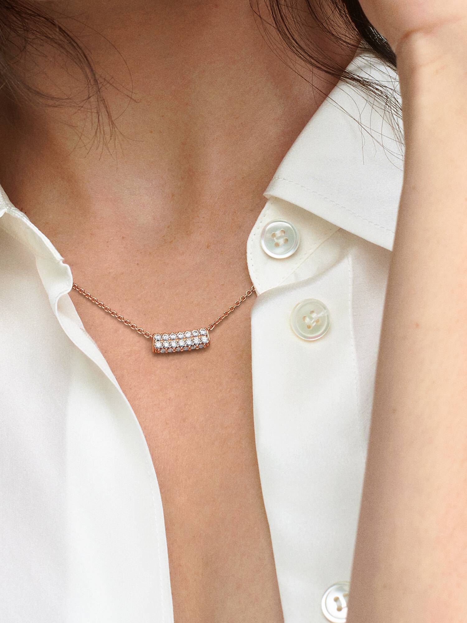 Pandora Timeless Pavé duplasoros rúd collier nyaklánc