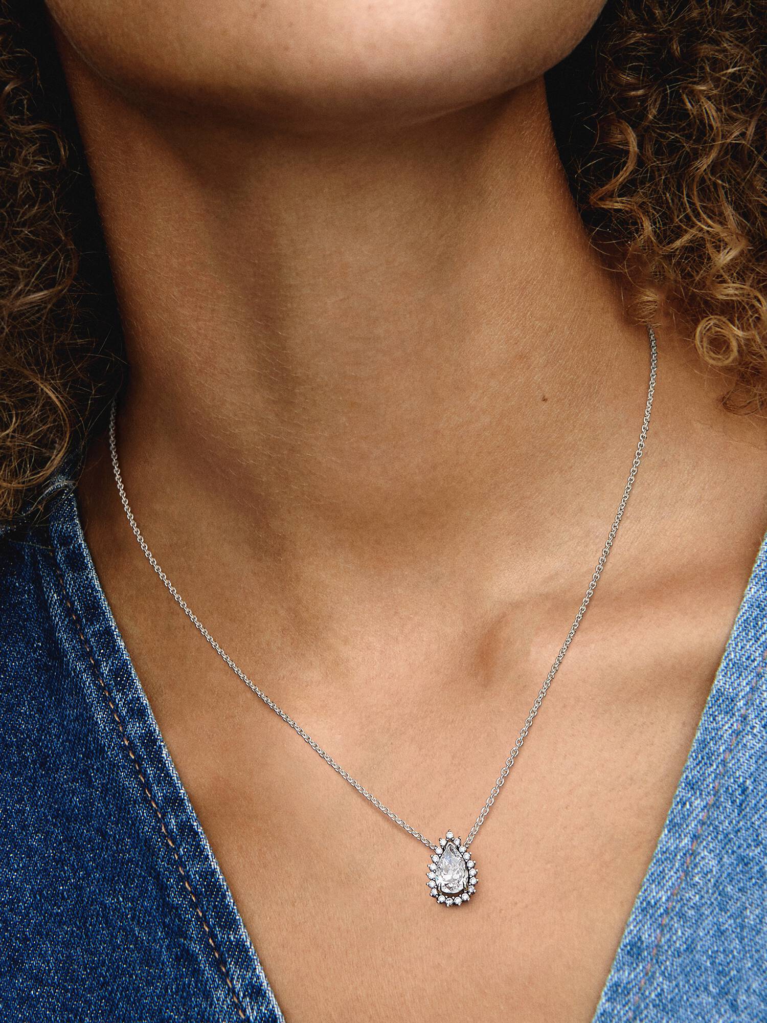 Szikrázó körte glória collier nyaklánc