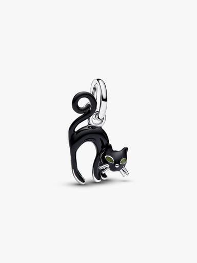 Fekete macska függő charm