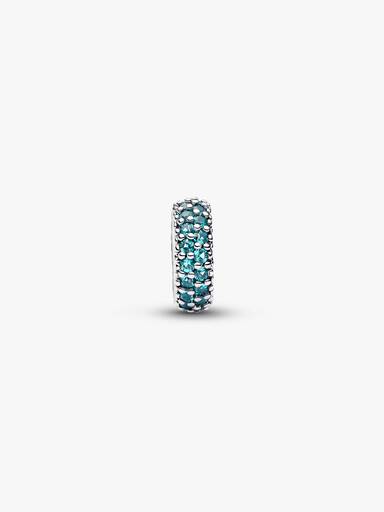 Jégkék kő spacer charm