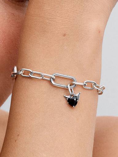 Szárnyas szív mini függő charm