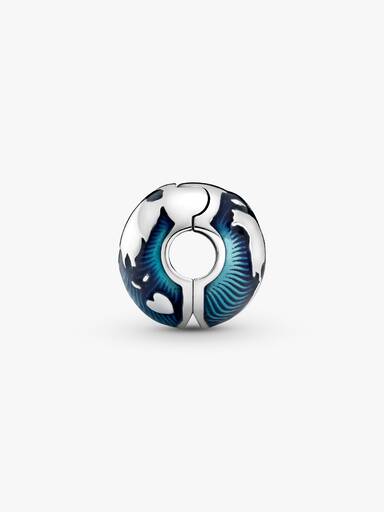 Kék földgömb klip charm