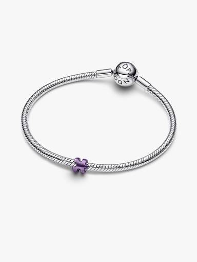 Lila puzzle-darab mini charm