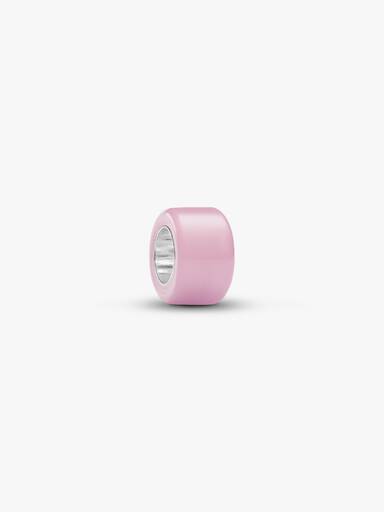 Rózsaszín muranói üveg mini charm