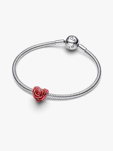 Rózsa szív charm