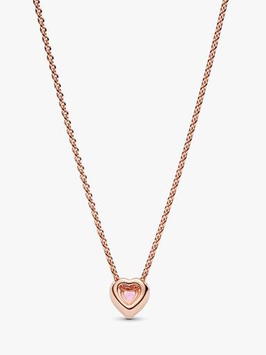 Rózsaszín szív collier nyaklánc