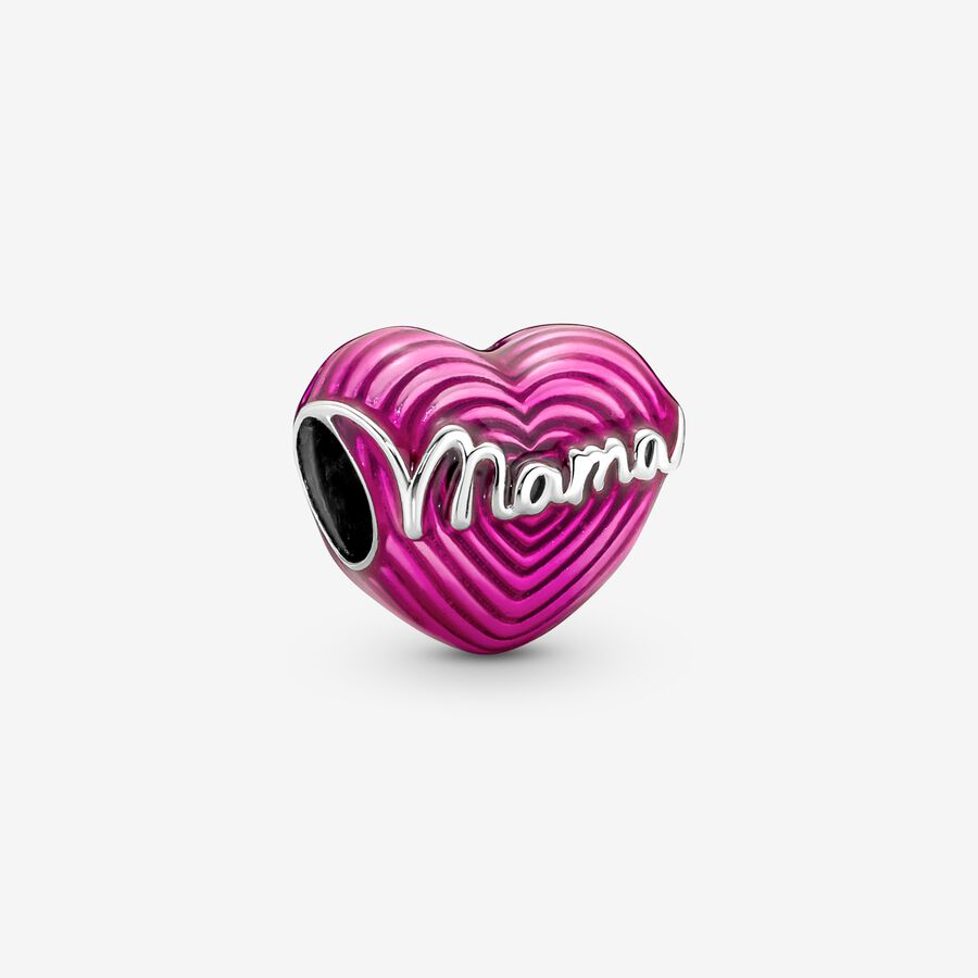 Sugárzó szeretet „Mama” szív charm image number 0