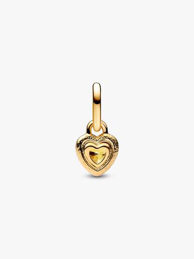 Szív mini függő charm