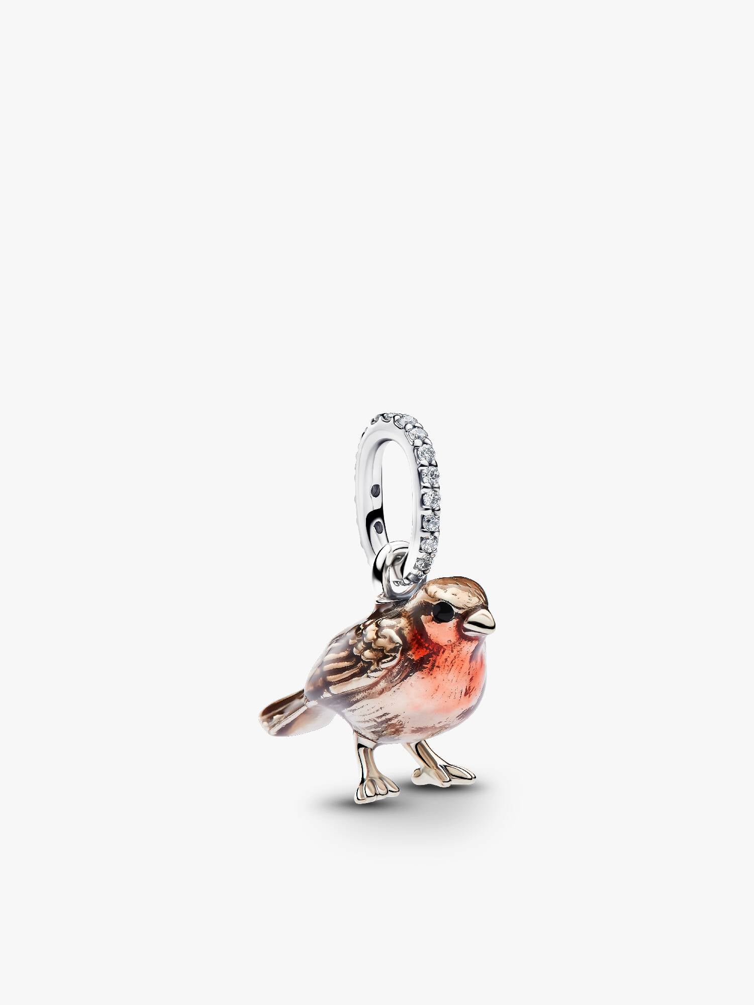 Vörösbegy függő charm