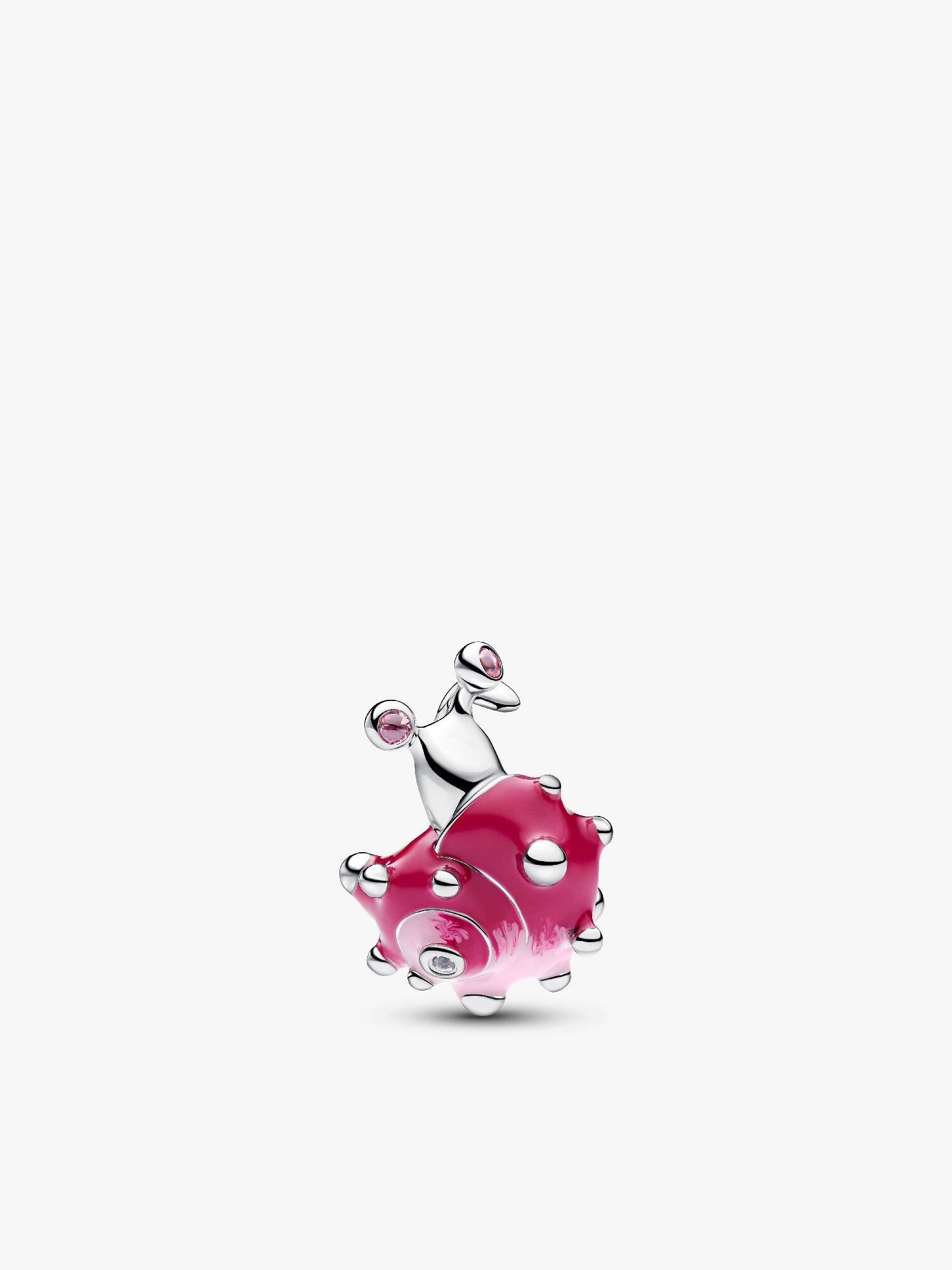 Rózsaszín csiga charm