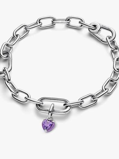 Pandora ME bíbor csakra szív mini függő charm