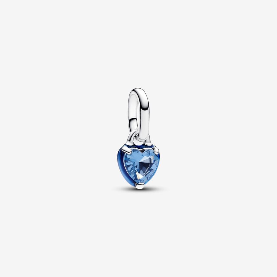 Pandora ME kék csakra szív mini függő charm image number 0