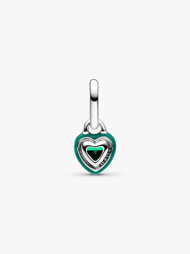 Zöld csakra szív mini függő charm