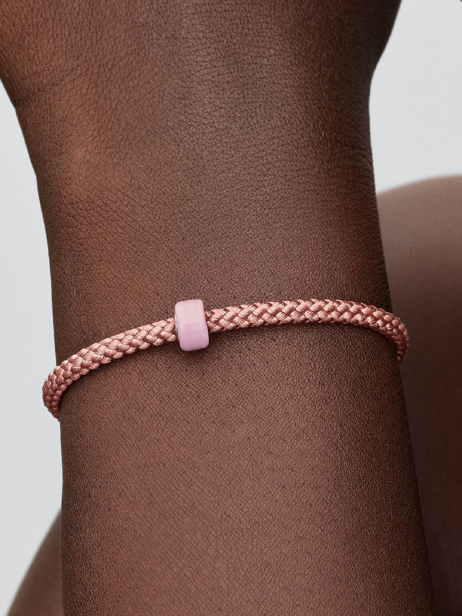 Rózsaszín muranói üveg mini charm