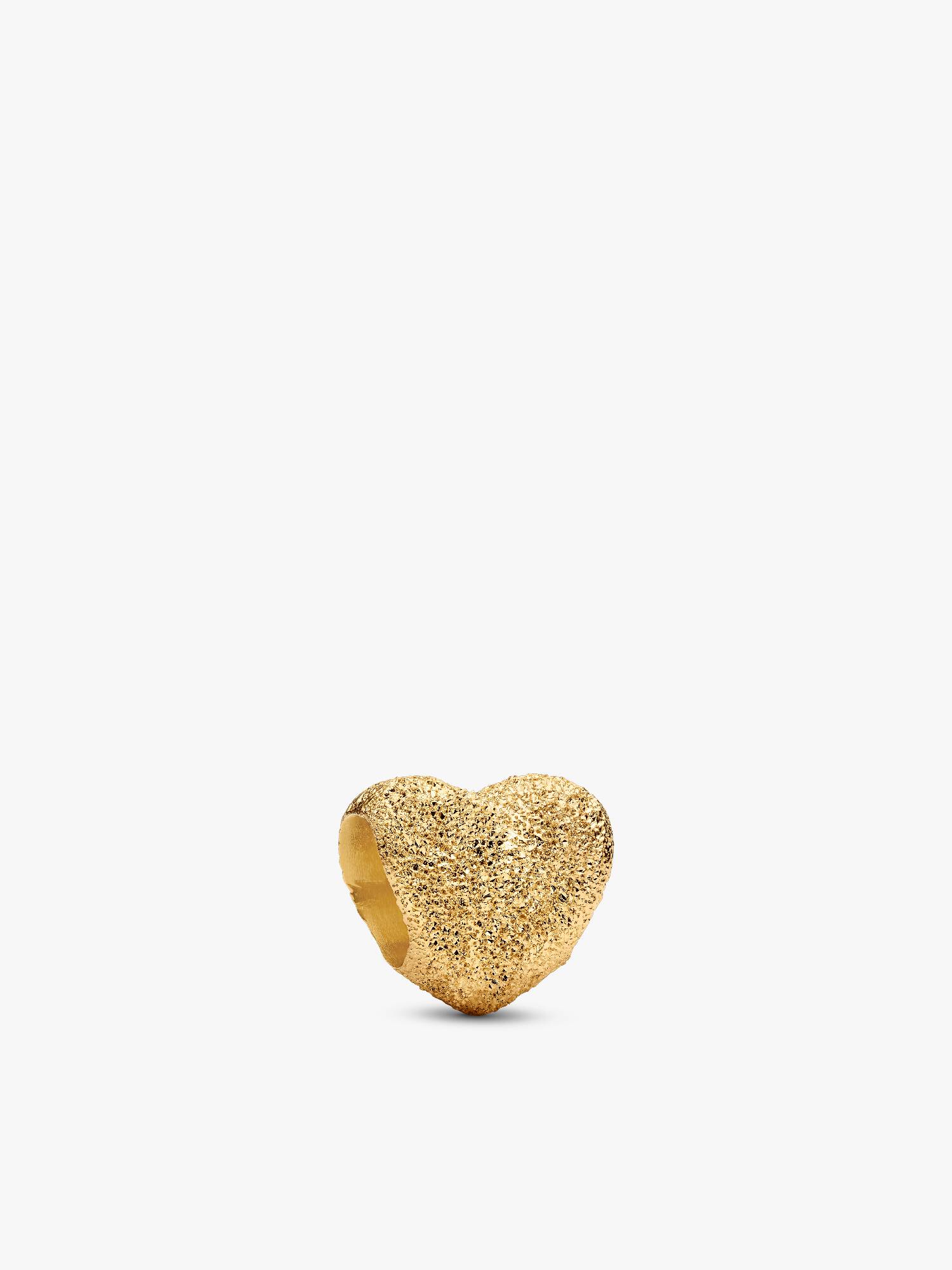 Texturált szív mini charm