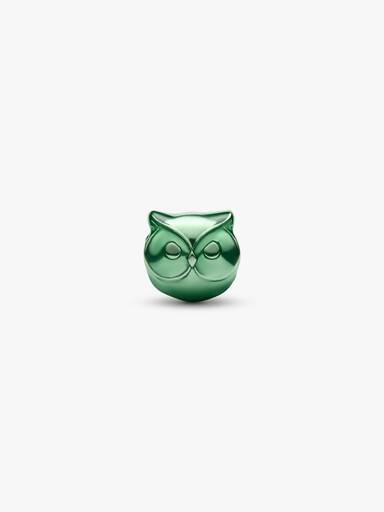 Zöld bagoly mini charm